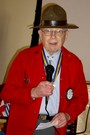 Eagle Scout Peter Faye introduces speaker Brian Thieson, President of the International Fellowship of Scouting Rotarians.